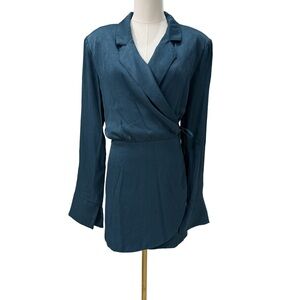 Fashion Nova Teal Wrap Dress | Size XL